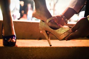 Sparkling high-heels for valentines day